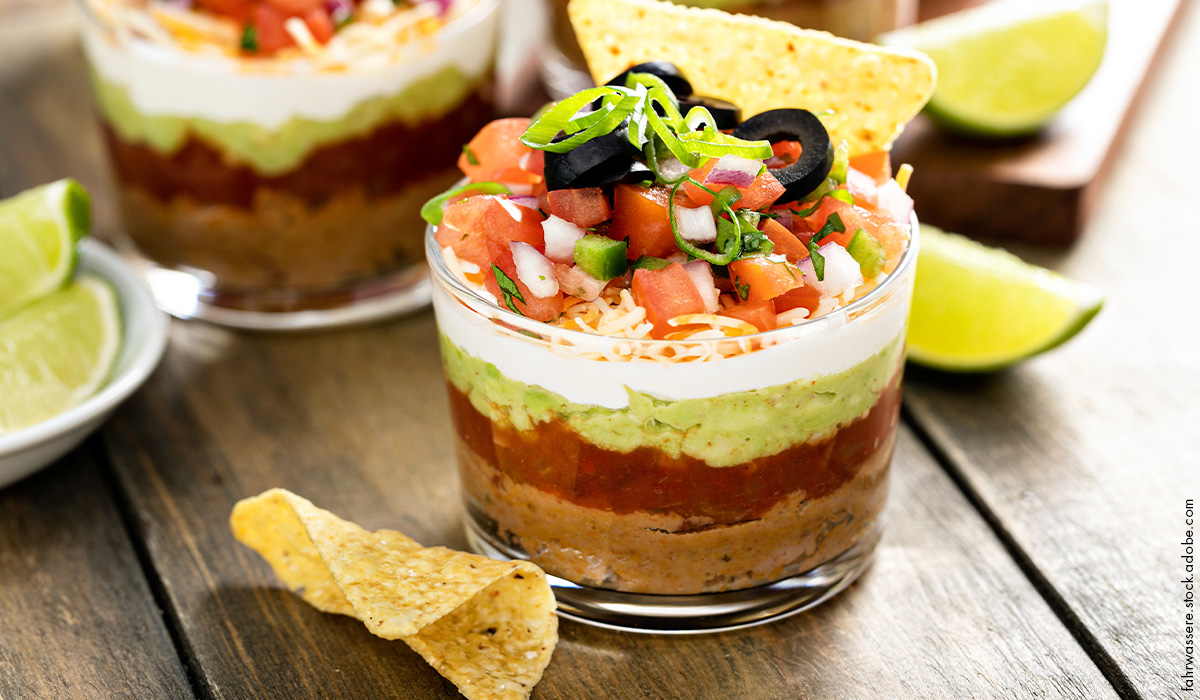 Infused 7 layer bean dip