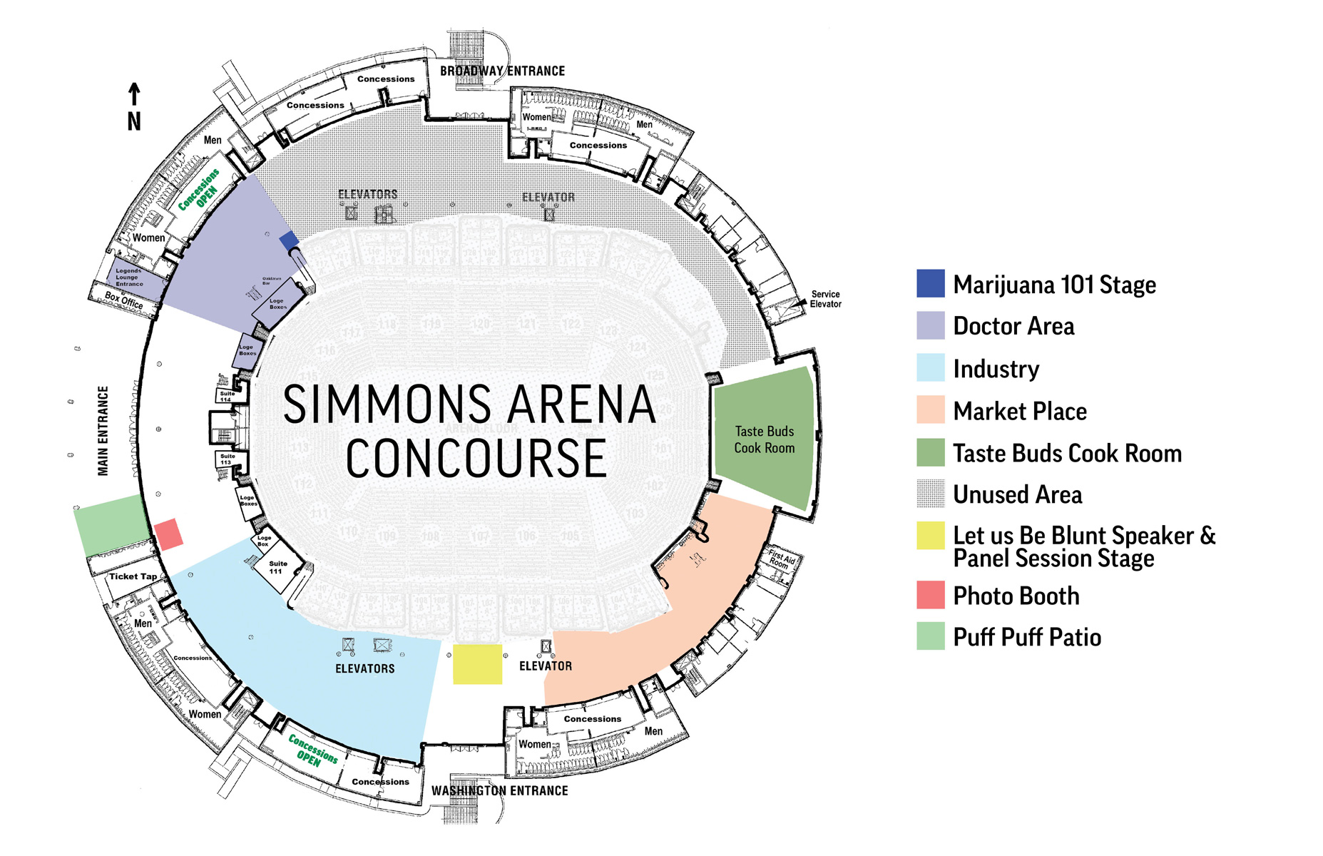 Arena Concourse Map